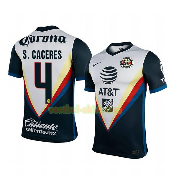 sebastian caceres 4 club america uit shirt 2020-2021 mannen