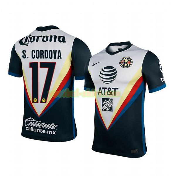 sebastian cordova 17 club america uit shirt 2020-2021 mannen