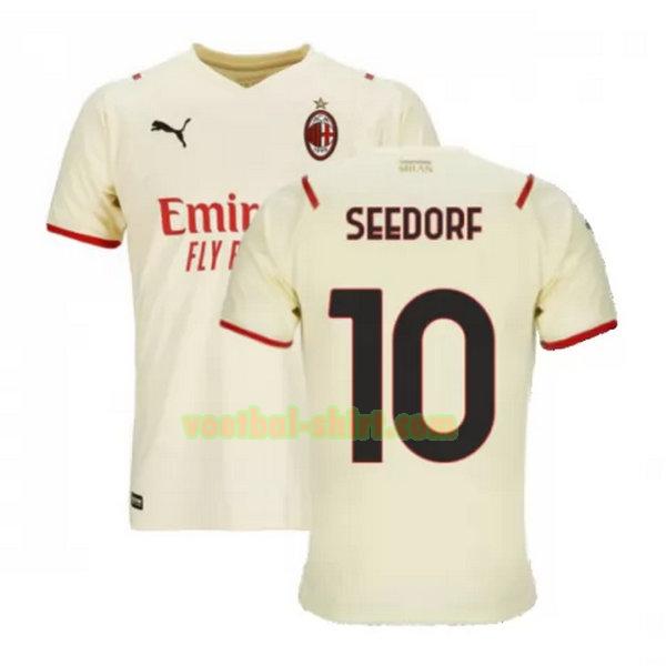 seedorf 10 ac milan uit shirt 2021 2022 wit mannen