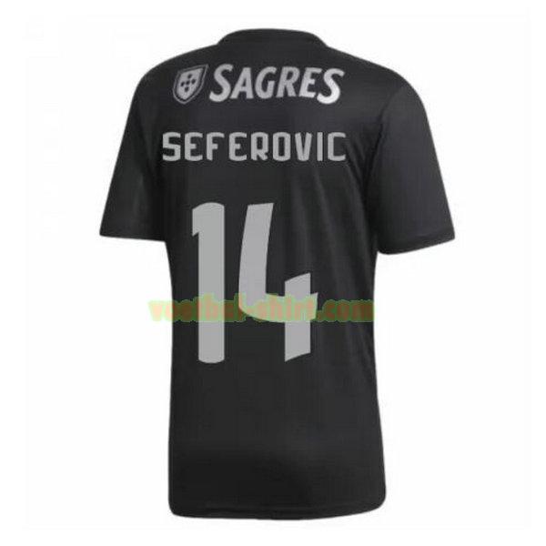 seferovic 14 benfica uit shirt 2020-2021 zwart mannen