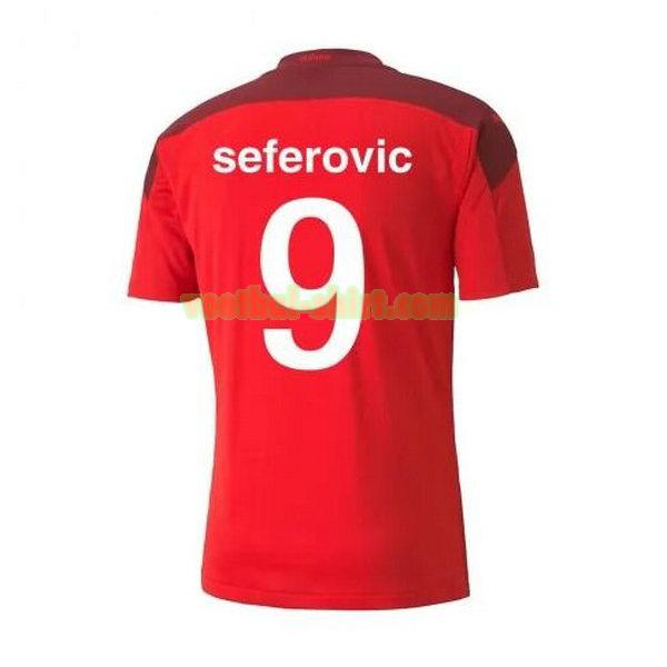seferovic 9 zwitserland thuis shirt 2020-2021 rood mannen