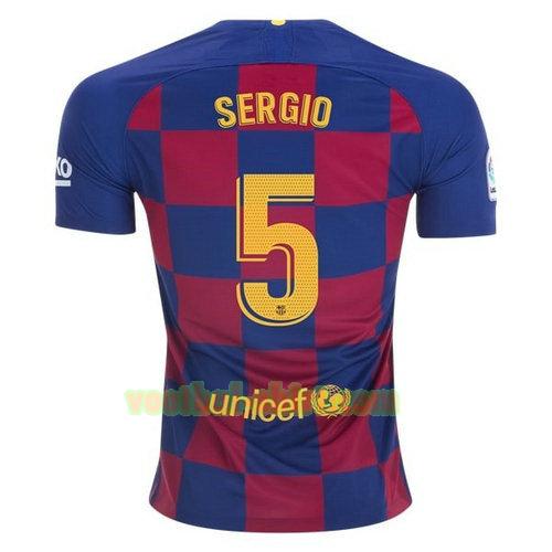 sergio 5 barcelona thuis shirt 2019-2020 mannen