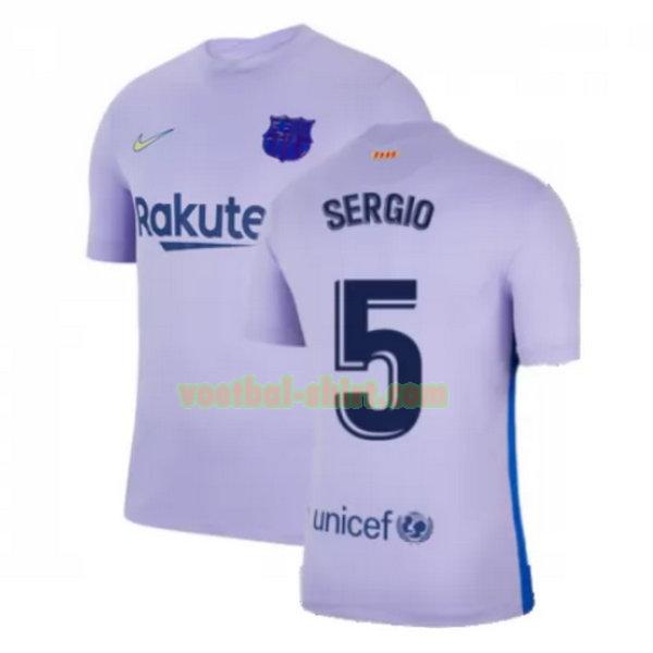 sergio 5 barcelona uit shirt 2021 2022 geel mannen