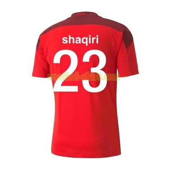 shaqiri 23 zwitserland thuis shirt 2020-2021 rood mannen