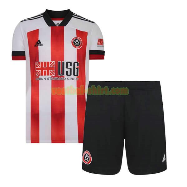 sheffield united thuis shirt 2020-2021 rood wit kinderen