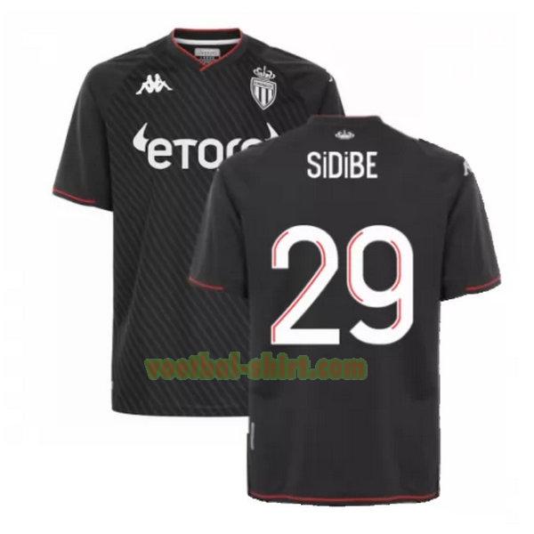 sidibe 29 as monaco uit shirt 2021 2022 zwart mannen