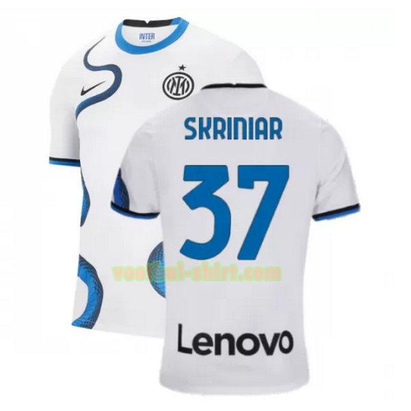 skriniar 37 inter milan uit shirt 2021 2022 wit mannen