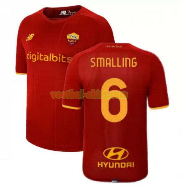 smalling 6 as roma thuis shirt 2021 2022 rood mannen