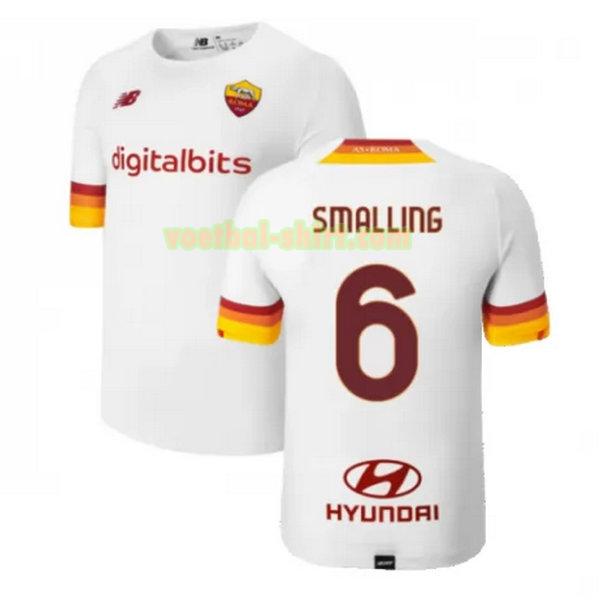 smalling 6 as roma uit shirt 2021 2022 wit mannen