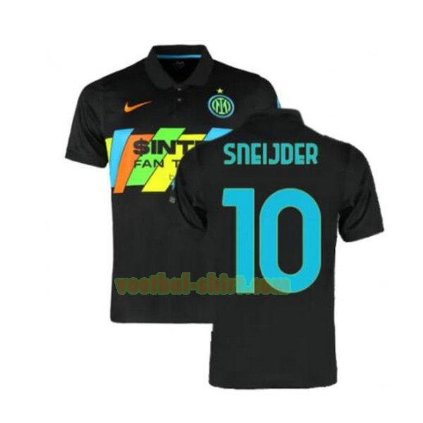 sneijder 10 inter milan 3e shirt 2021 2022 zwart mannen