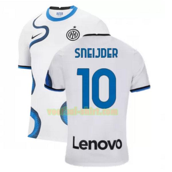 sneijder 10 inter milan uit shirt 2021 2022 wit mannen