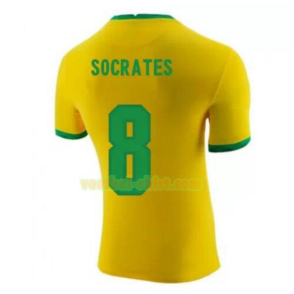 socrates 8 brazilië thuis shirt 2020-2021 geel mannen
