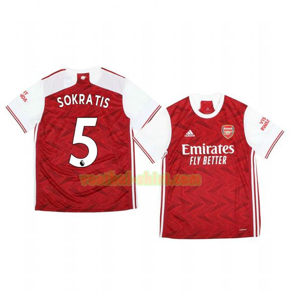 sokratis papastathopoulos 5 arsenal thuis shirt 2020-2021 mannen