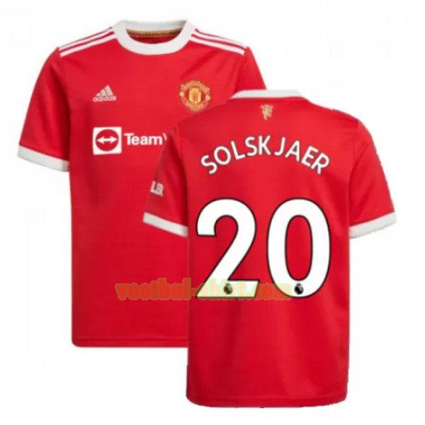 solskjaer 20 manchester united thuis shirt 2021 2022 rood mannen
