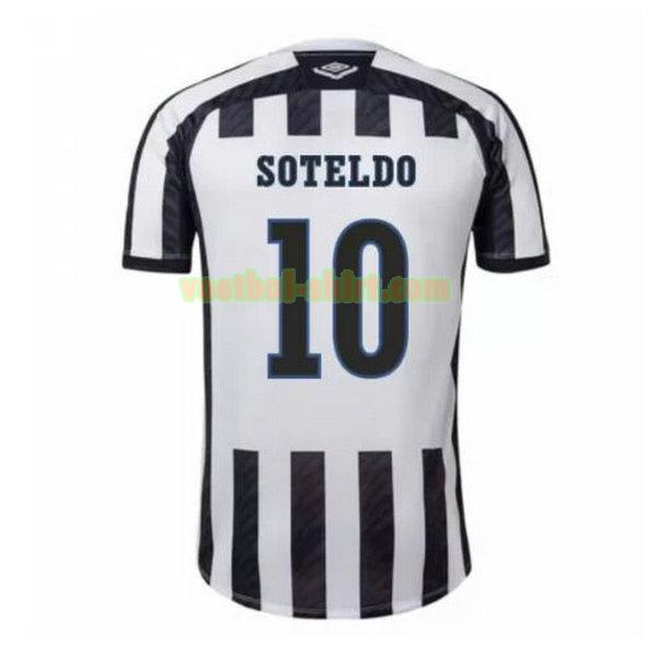 soteldo 10 santos fc uit shirt 2020-2021 zwart wit mannen