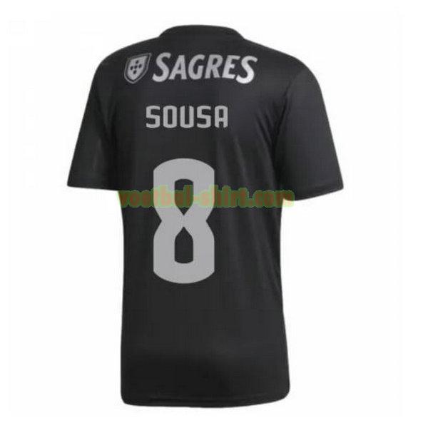 sousa 8 benfica uit shirt 2020-2021 zwart mannen