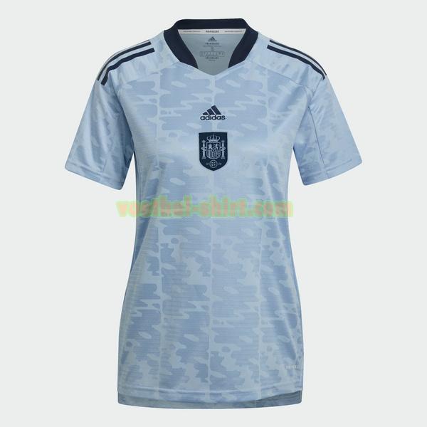 spanje thuis shirt euro 2022 blauw dames