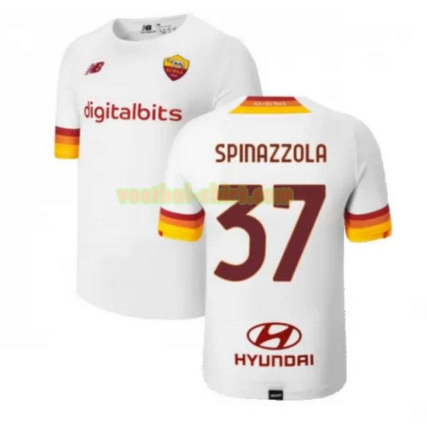 spinazzola 37 as roma uit shirt 2021 2022 wit mannen