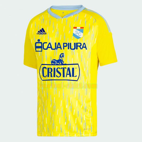 sporting cristal thuis shirt 2023 2024 thailand geel mannen