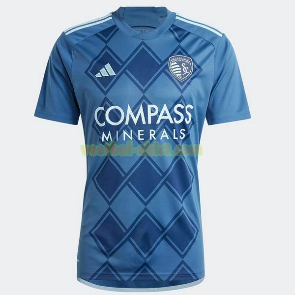 sporting kansas city uit shirt 2024 2025 thailand blauw mannen