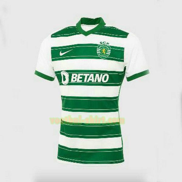 sporting lissabon thuis shirt 2021 2022 thailand groen wit mannen