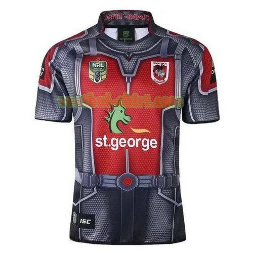 st. george illawarra dragons rugby shirt 2017-2018 grijs mannen