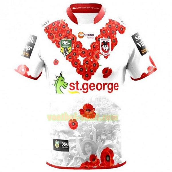 st george illawarra dragons commemorative shirt 2018 wit mannen