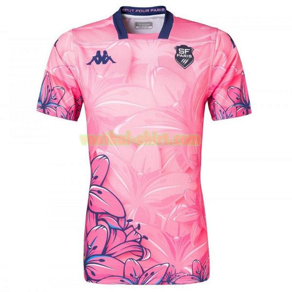 stade francais thuis shirt 2021 roze mannen