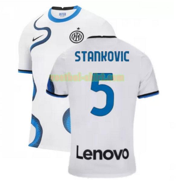 stankovic 5 inter milan uit shirt 2021 2022 wit mannen