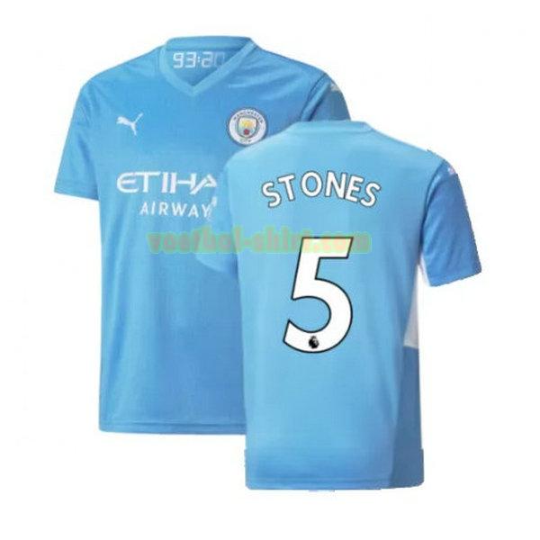 stones 5 manchester city thuis shirt 2021 2022 blauw mannen