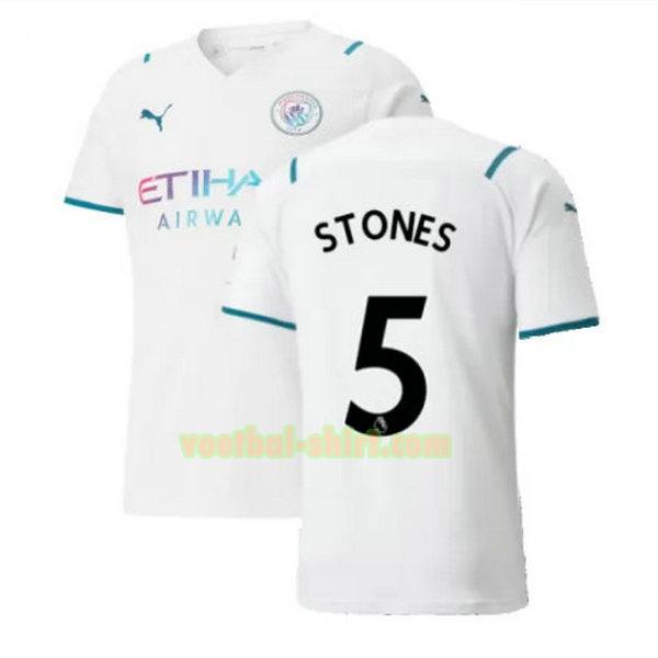 stones 5 manchester city uit shirt 2021 2022 wit mannen