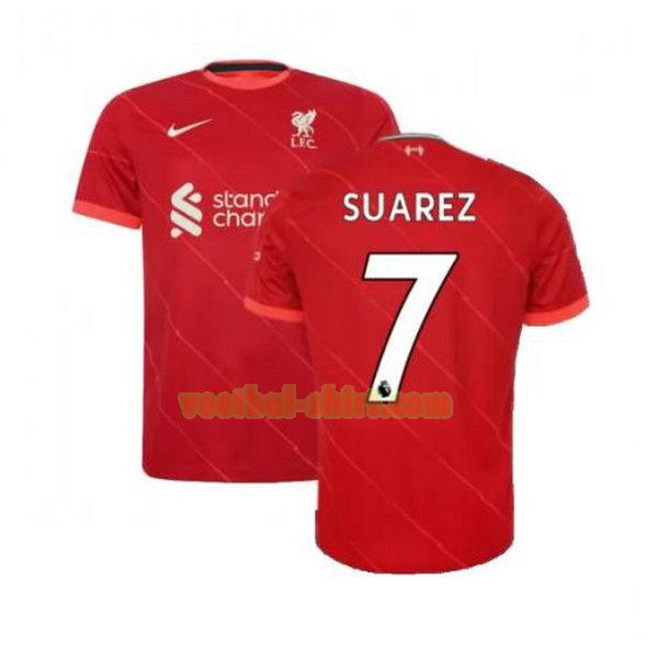 suarez 7 liverpool thuis shirt 2021 2022 rood mannen