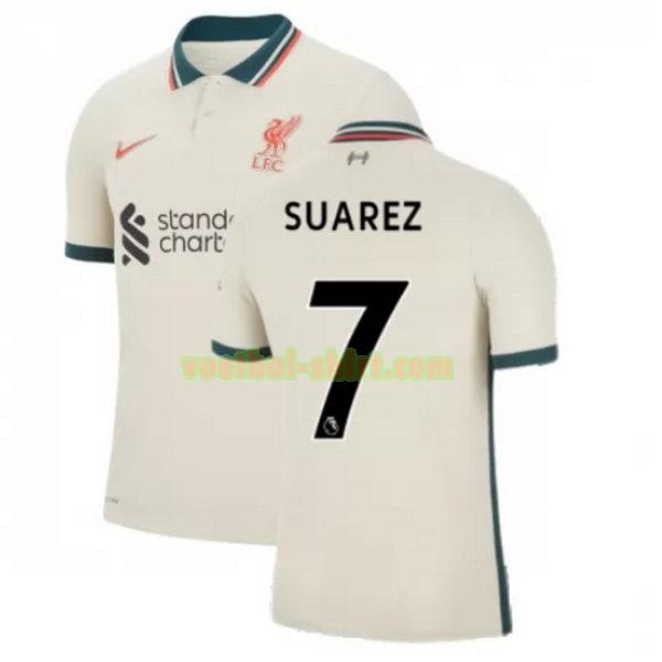 suarez 7 liverpool uit shirt 2021 2022 geel mannen