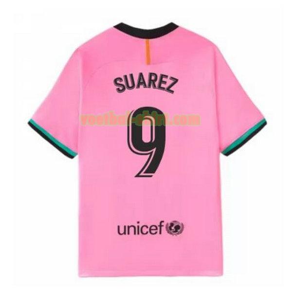 suarez 9 barcelona 3e shirt 2020-2021 roze mannen