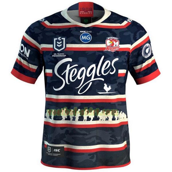 sydney roosters anzac shirt 2019 blauw mannen