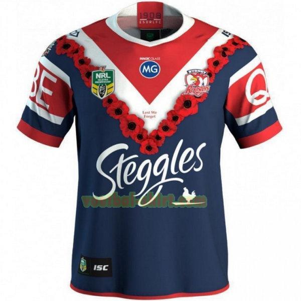 sydney roosters commemorative shirt 2018 blauw mannen