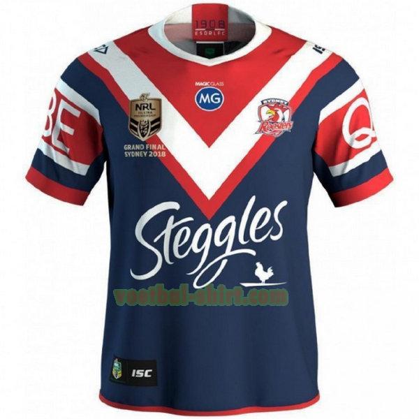 sydney roosters premiers shirt 2018 blauw mannen