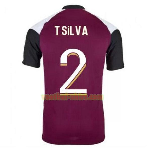 t.silva 2 paris saint germain 3e shirt 2020-2021 purper mannen