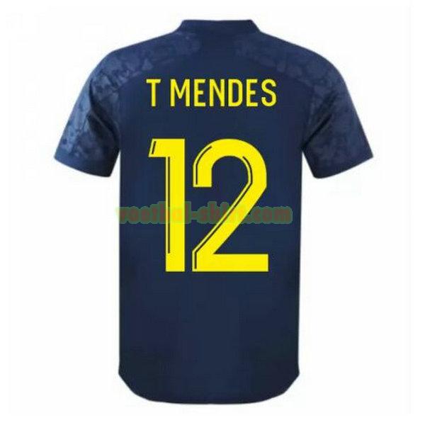 t mendes 12 olympique lyon 3e shirt 2020-2021 mannen