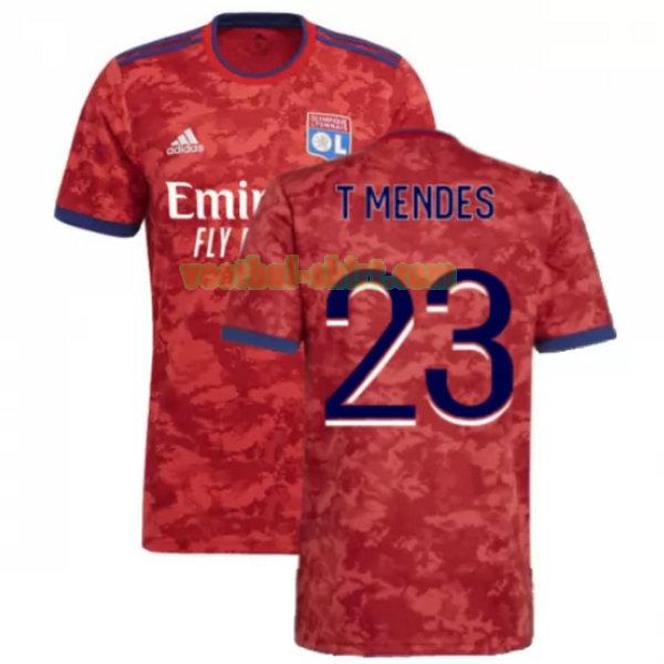 t mendes 23 olympique lyon uit shirt 2021 2022 rood mannen