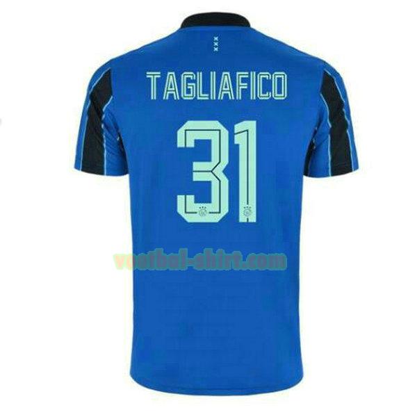 tagliafico 31 ajax uit shirt 2021 2022 blauw mannen