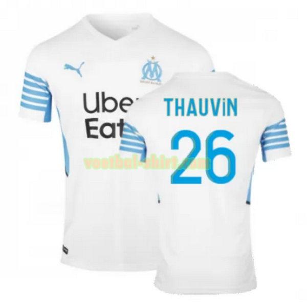 thauvin 26 olympique marseille thuis shirt 2021 2022 wit mannen