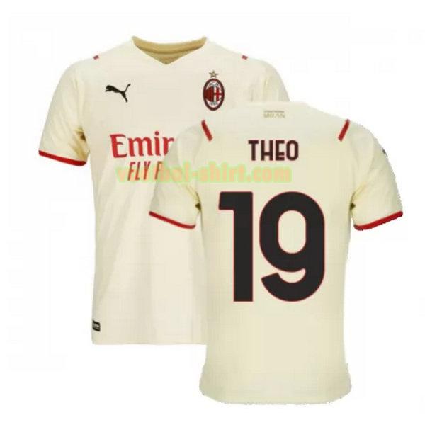 theo 19 ac milan uit shirt 2021 2022 wit mannen