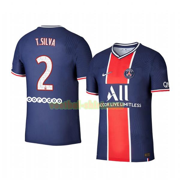 thiago silva 2 paris saint germain thuis shirt 2020-21 mannen