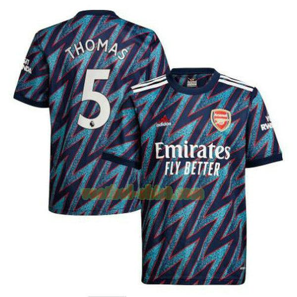 thomas 5 arsenal 3e shirt 2021 2022 blauw mannen