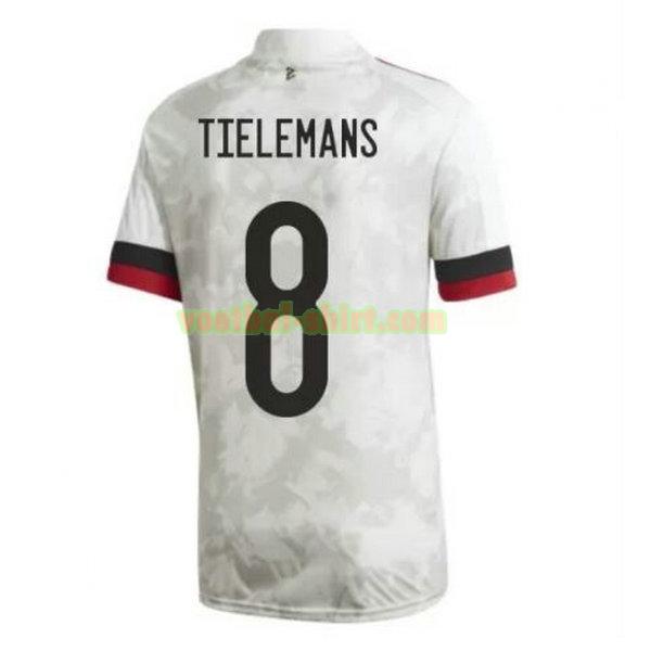 tielemans 8 belgië uit shirt 2020-2021 wit mannen