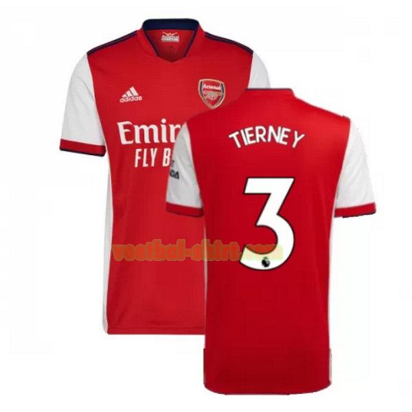 tierney 3 arsenal thuis shirt 2021 2022 rood mannen