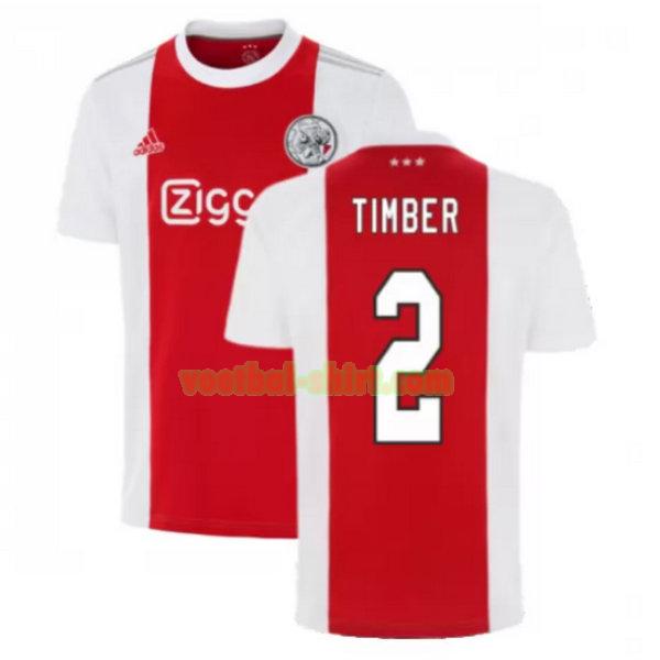 timber 2 ajax thuis shirt 2021 2022 rood wit mannen
