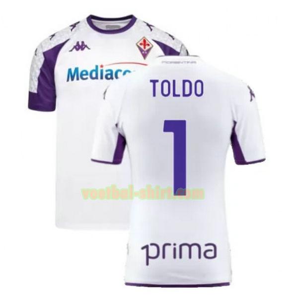 toldo 1 fiorentina uit shirt 2021 2022 wit mannen