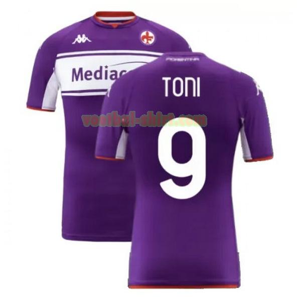 toni 9 fiorentina thuis shirt 2021 2022 purper mannen